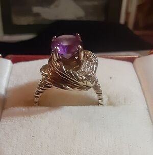 10k Yellow GOLD AMYTHEST 2.5 ct Ring By Dason 7.2 grams Sz 7.5